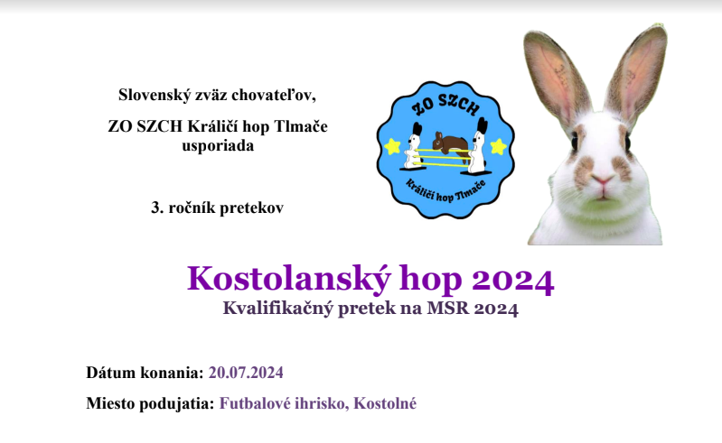 Kostolanský hop 2024 – Kvalifikačný pretek na MSR 2024