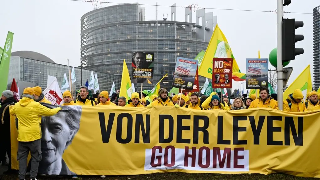 Poľnohospodári protestovali v Štrasburgu proti dohode EÚ s Mercosurom